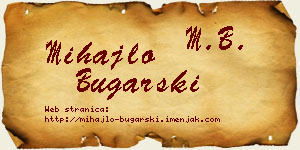 Mihajlo Bugarski vizit kartica